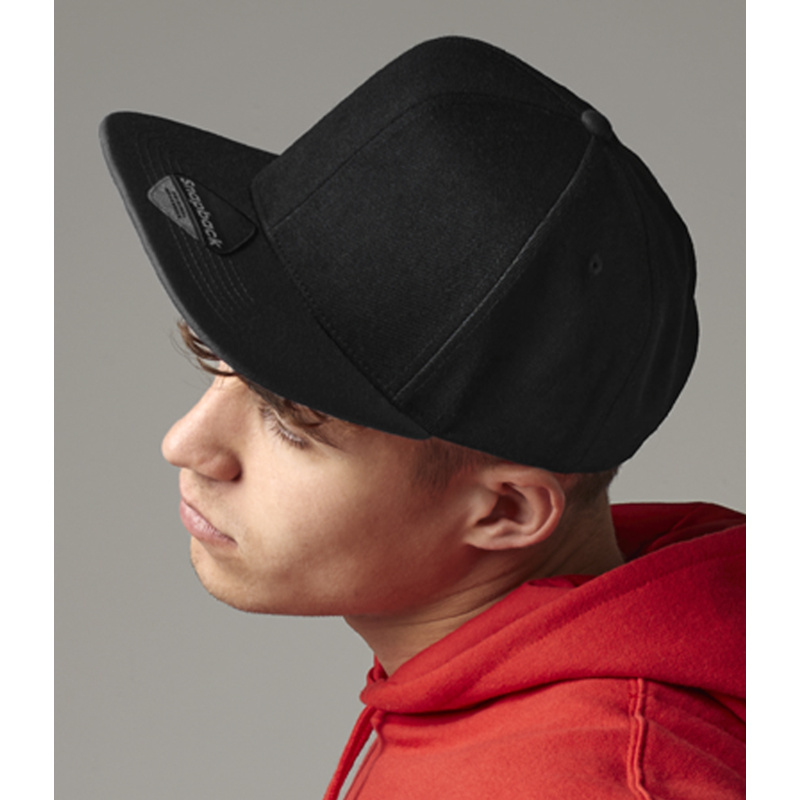 Beechfield Original Flat Peak 6 Panel Snapback Cap Thumbnail