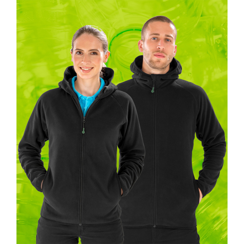 Result Recycled Hooded Micro Fleece Jacket Thumbnail