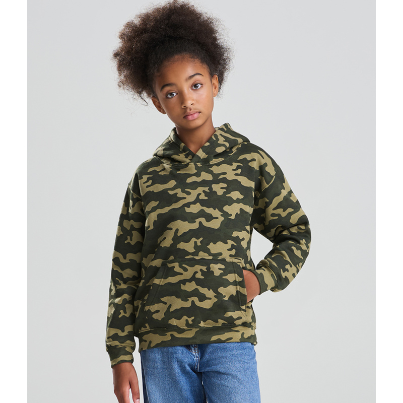 AWDis Kids Camo Hoodie Thumbnail