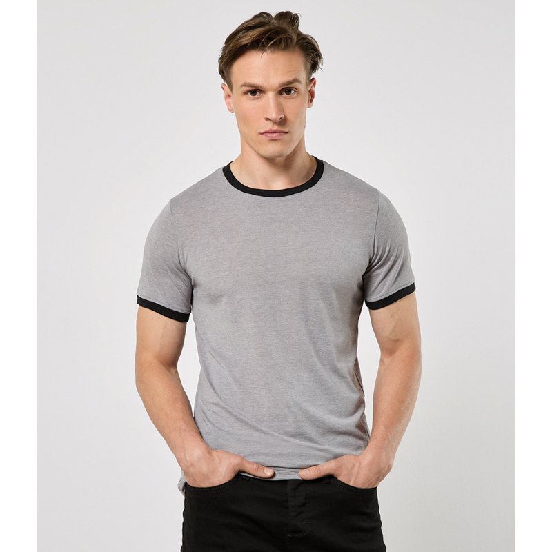 Kustom Kit Fashion Fit Ringer T-Shirt Thumbnail