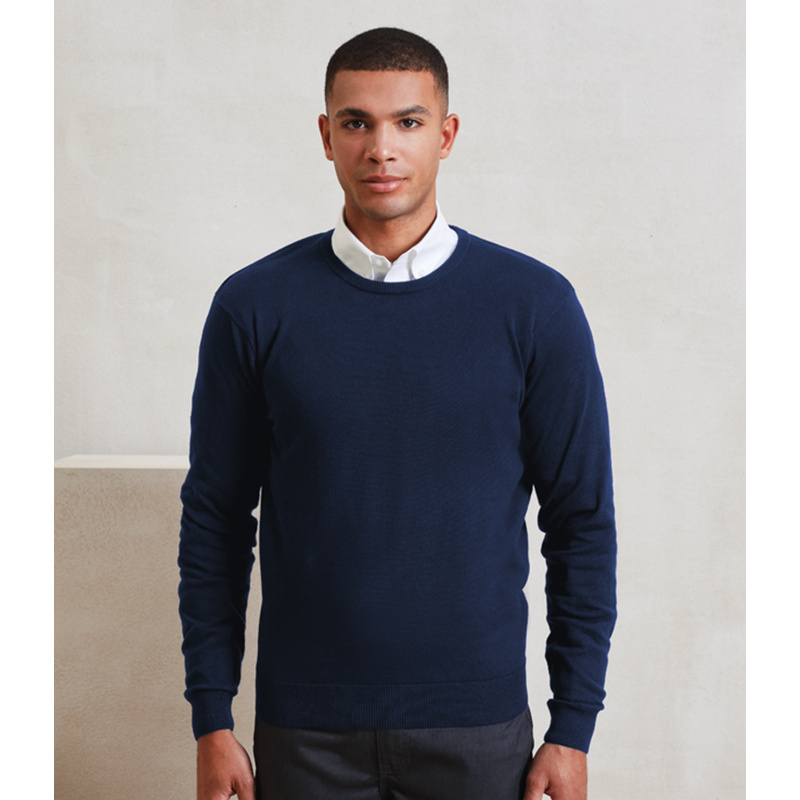 Premier Cotton Rich Crew Neck Sweater Thumbnail