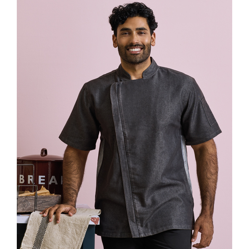 Premier Short Sleeve Zipped Chef's Jacket Thumbnail