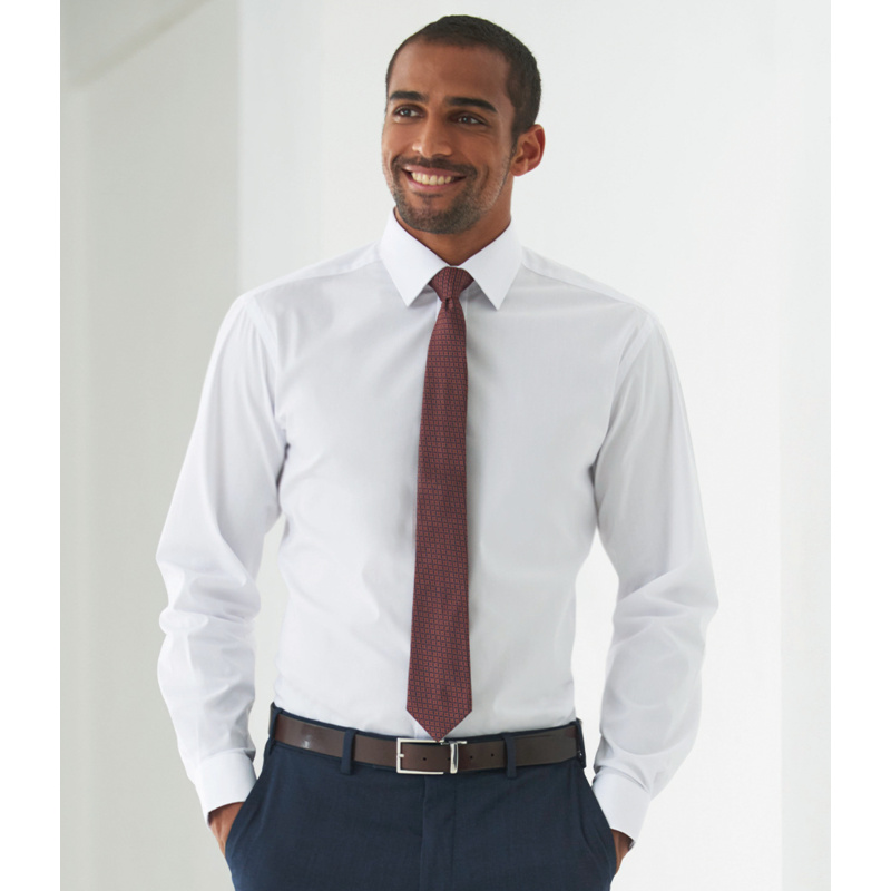 Brook Taverner Alba Long Sleeve Slim Fit Poplin Shirt Thumbnail