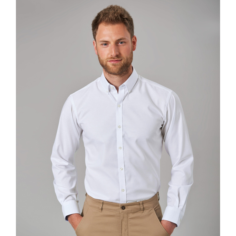 Brook Taverner Lawrence Long Sleeve Stretch Oxford Shirt Thumbnail
