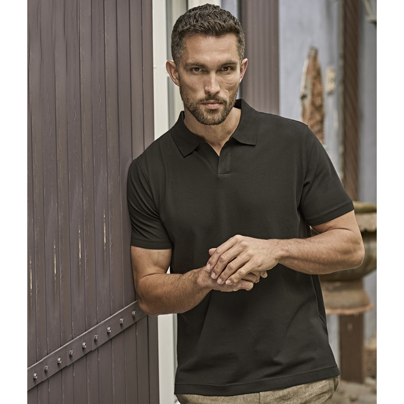 Tee Jays Luxury Stretch V Neck Polo Shirt Thumbnail