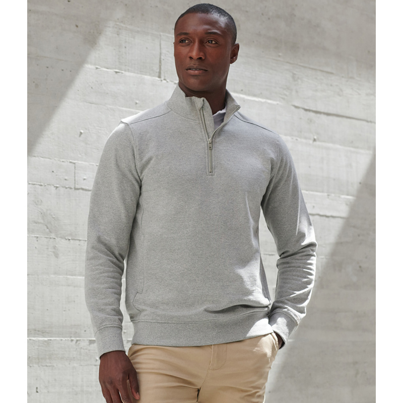 Henbury Unisex Sustainable 1/4 Zip Sweatshirt Thumbnail