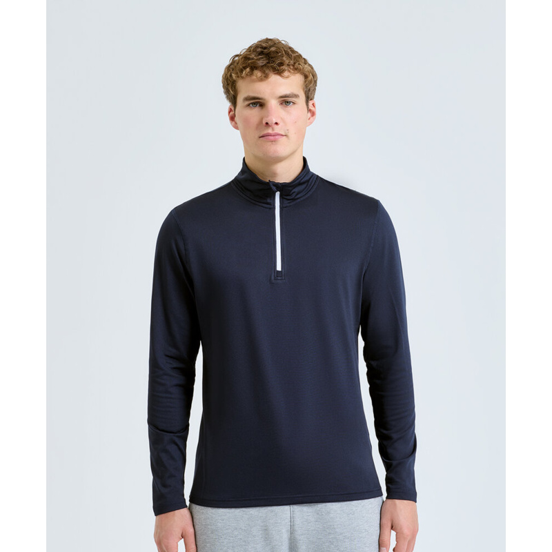Men's TriDri® recycled long sleeve brushed back ¼ zip Thumbnail