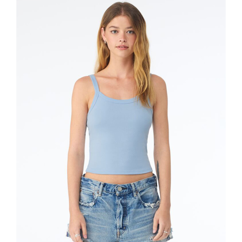 Bella Ladies Micro Rib Spaghetti Strap Tank Top Thumbnail