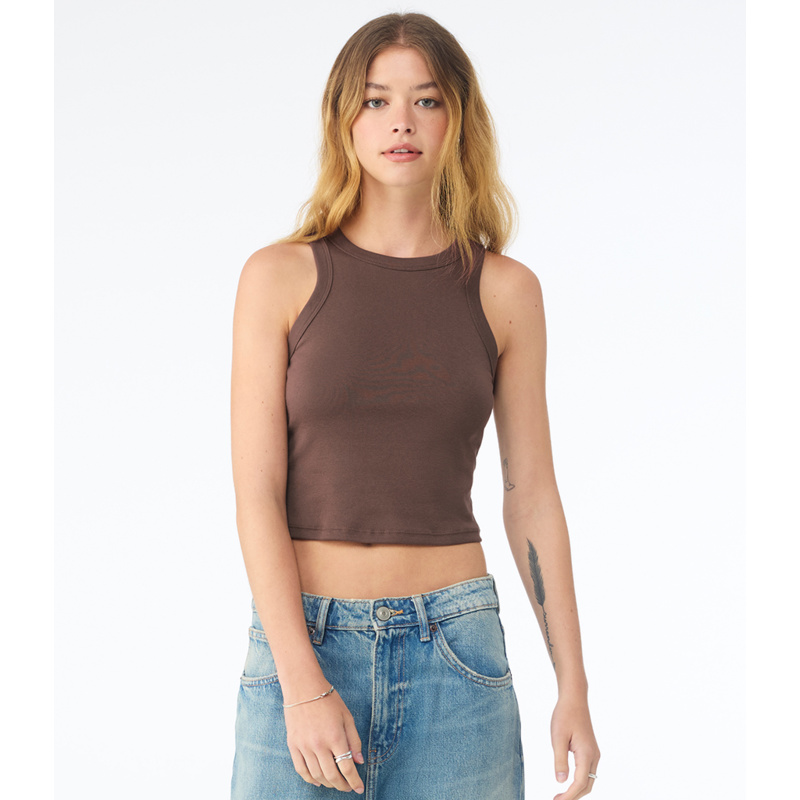 Bella Ladies Micro Rib Racer Tank Top Thumbnail