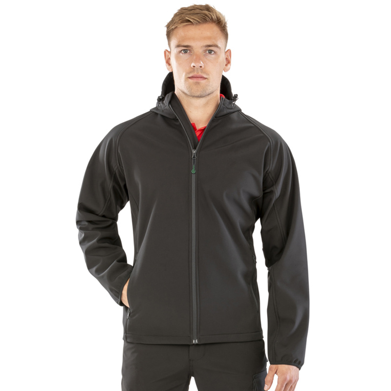 Result Recycled Three Layer Printable Hooded Soft Shell Jacket Thumbnail