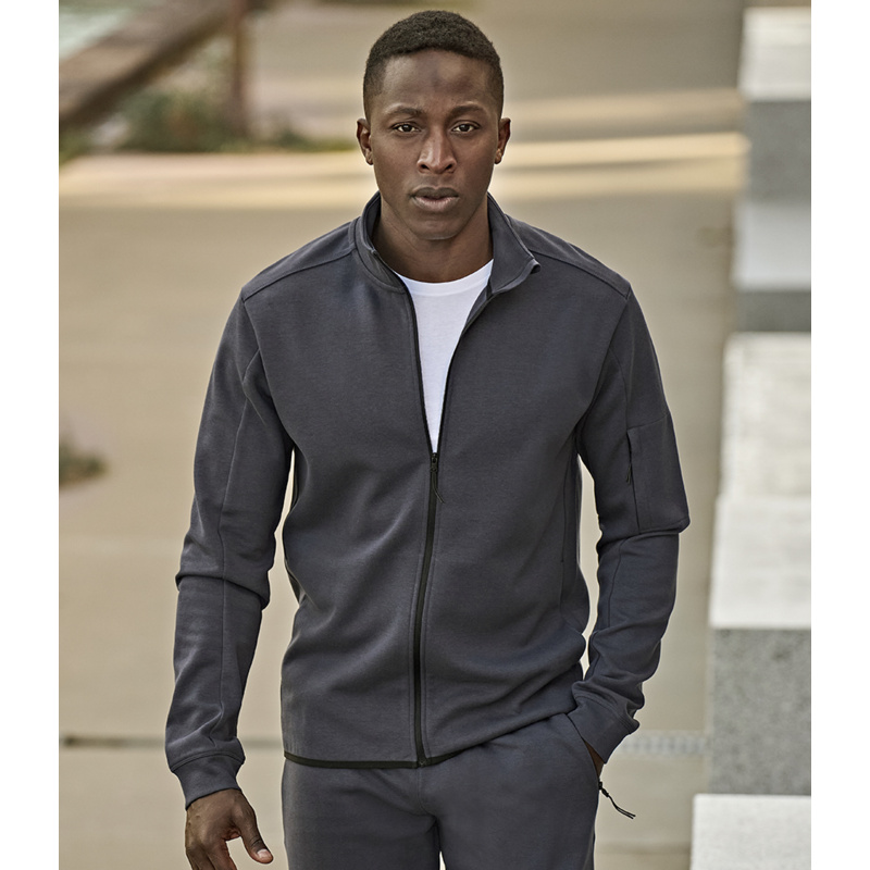 Tee Jays Athletic Full Zip Sweat Cardigan Thumbnail