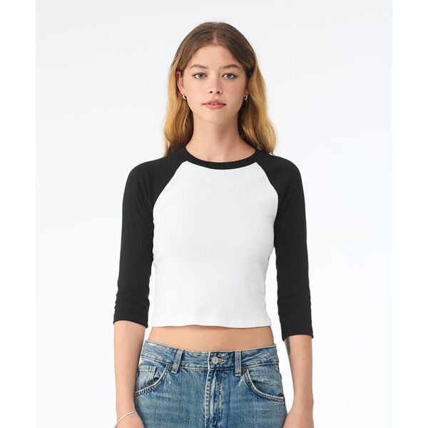 Women’s micro rib 3/4 raglan baby t-shirt Thumbnail