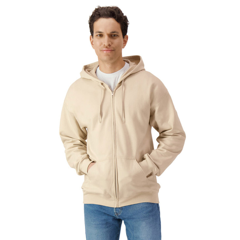Softstyle™ midweight fleece adult full-zip hooded sweatshirt Thumbnail
