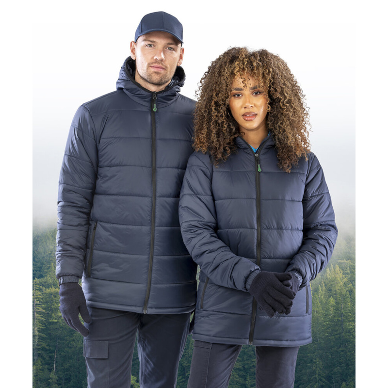 Recycled hooded padded parka Thumbnail