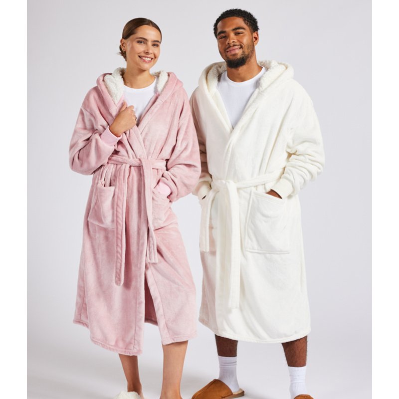 Brand Lab Unisex Hooded Cuffed Robe Thumbnail