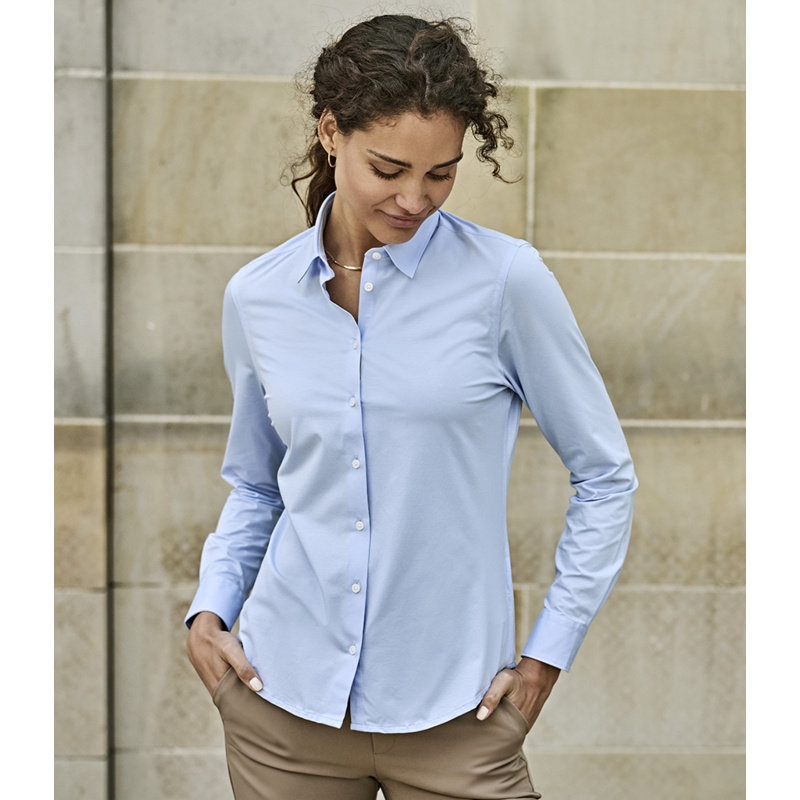 Tee Jays Ladies Active Long Sleeve Stretch Shirt Thumbnail