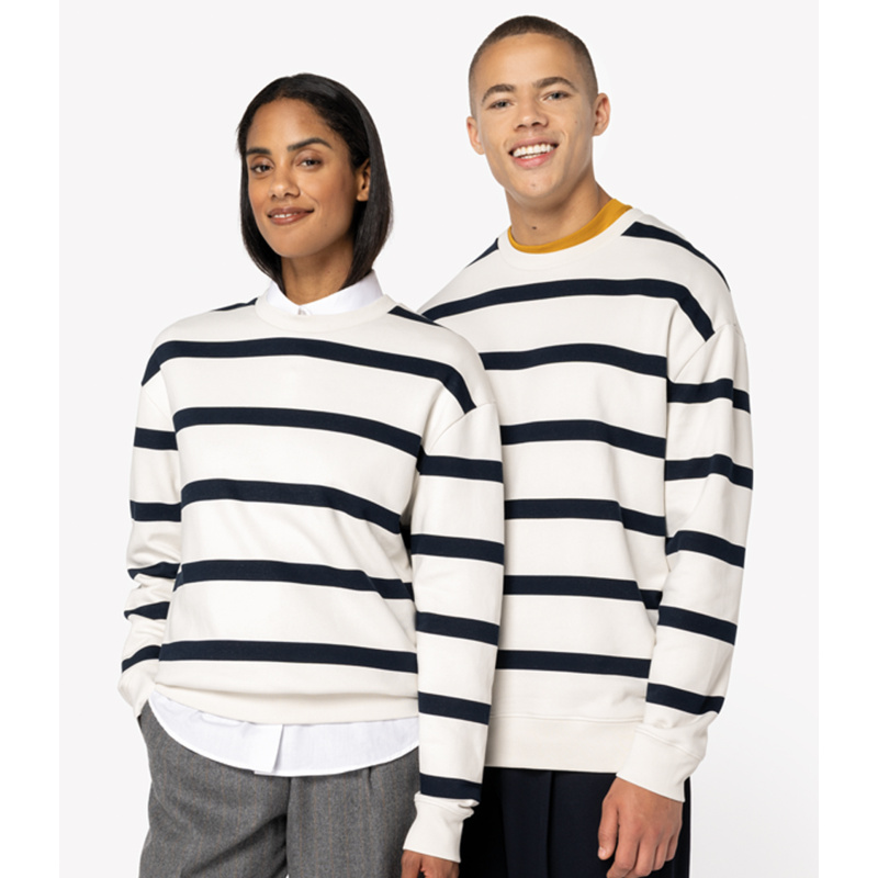 Native Spirit Unisex Striped Crew Neck Sweatshirt Thumbnail