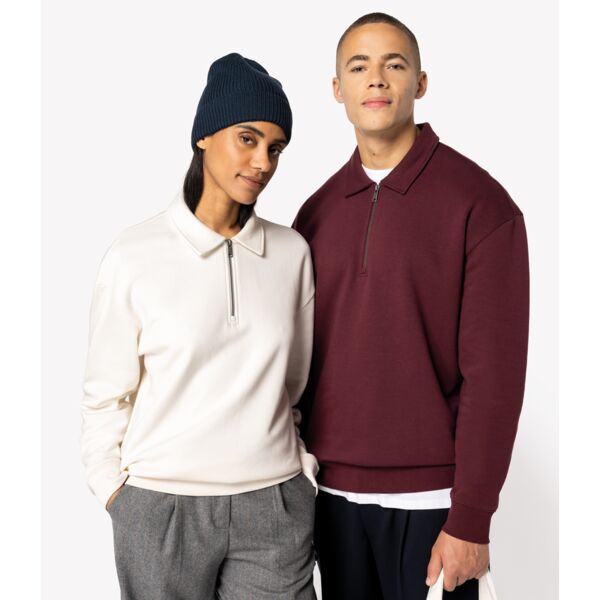 Native Spirit Unisex 1/4 Zip Sweatshirt with Polo Collar Thumbnail