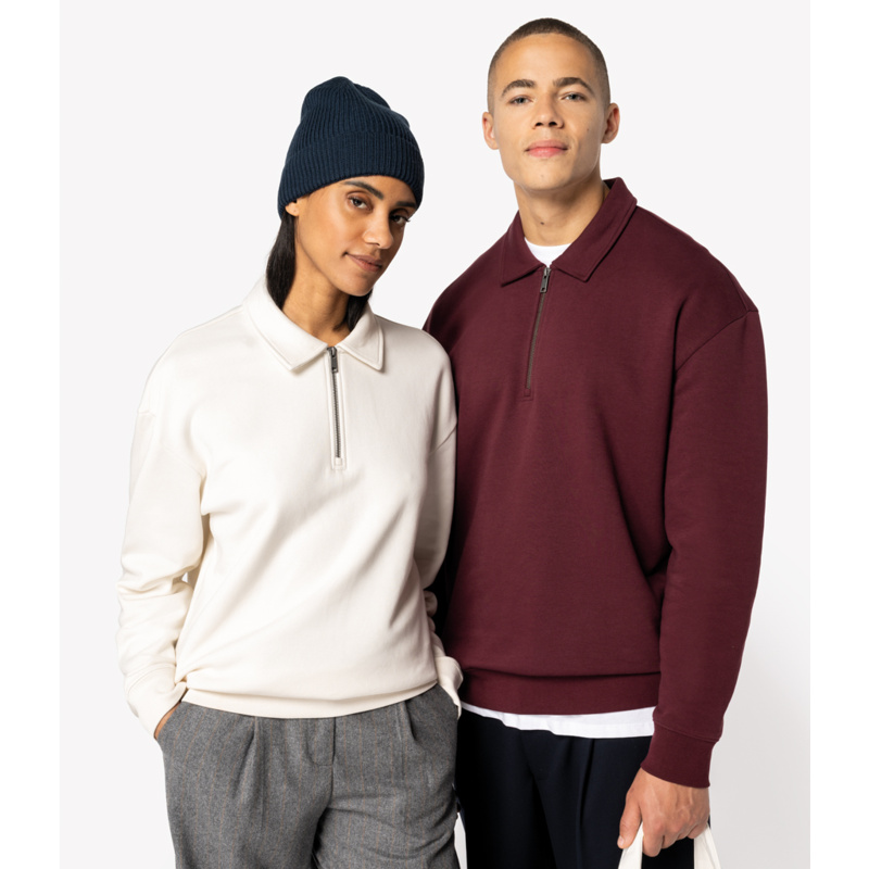 Native Spirit Unisex 1/4 Zip Sweatshirt with Polo Collar Thumbnail