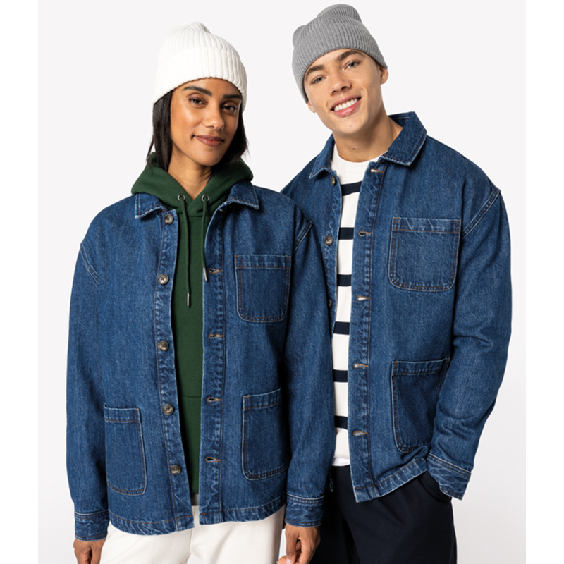 Native Spirit Unisex Dropped Shoulder Denim Jacket Thumbnail