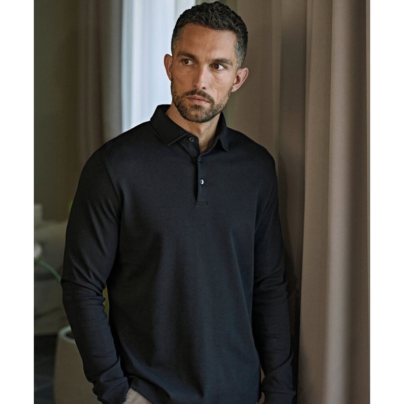 Pima cotton long-sleeve polo (1442) Thumbnail