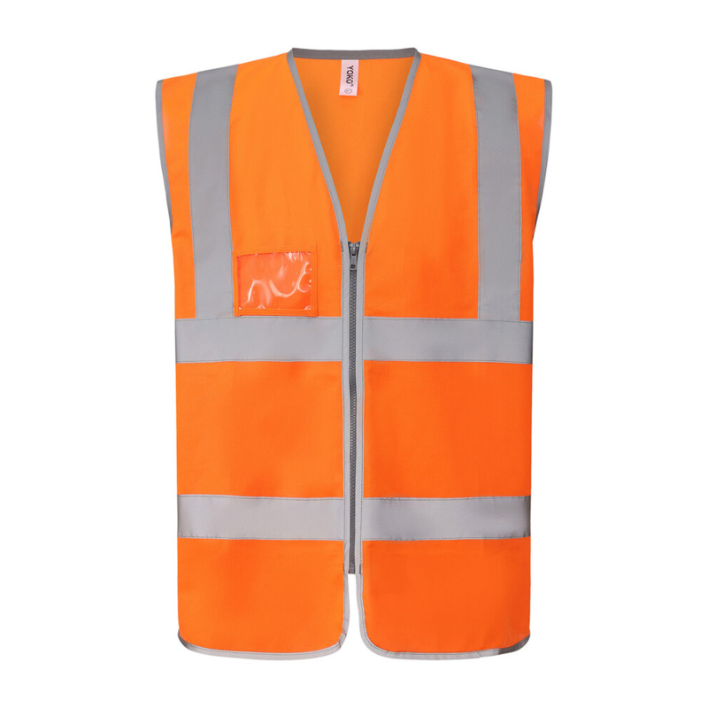 Hi-vis zip ID reflective border waistcoat (HVW103) Thumbnail