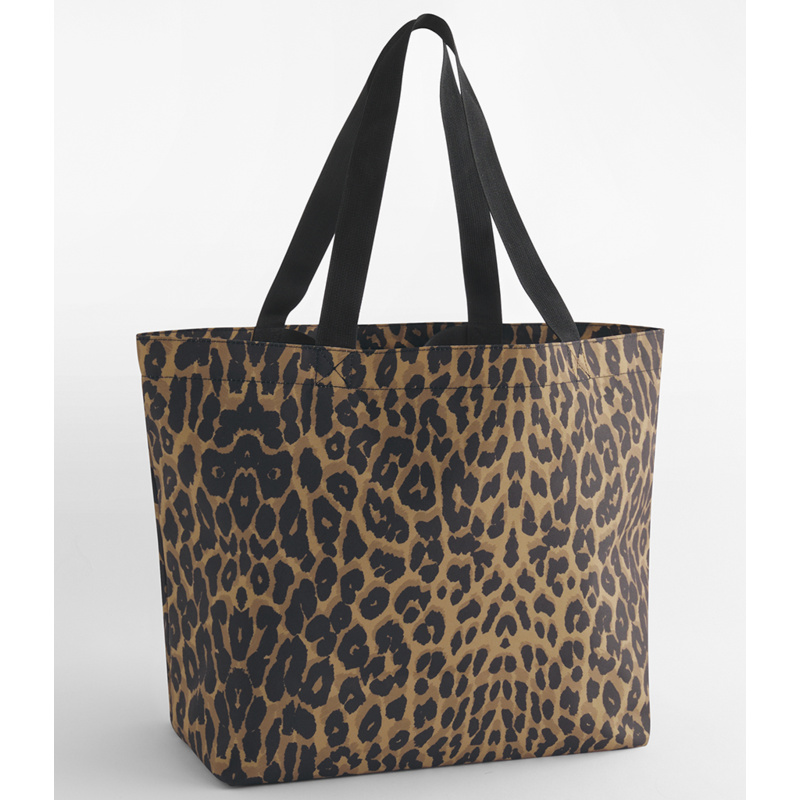 BagBase Leopard Print Carryall Tote Bag Thumbnail
