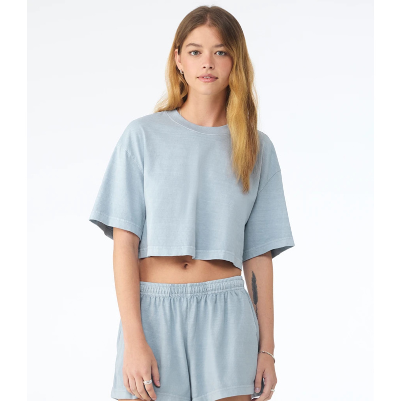Bella Ladies Heavyweight Washed Cropped T-Shirt Thumbnail