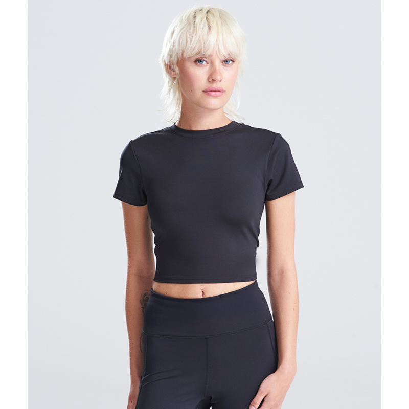 AWDis Ladies Cool Recycled Cropped T-Shirt Thumbnail