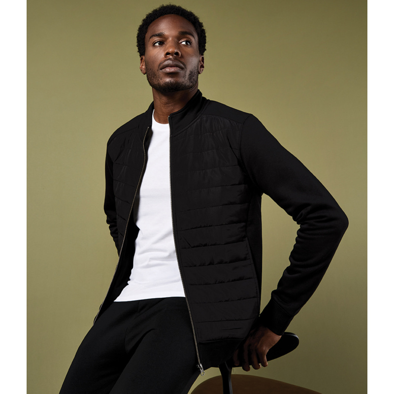 Kustom Kit Regular Fit Quilted Full Zip Sweat Jacket Thumbnail