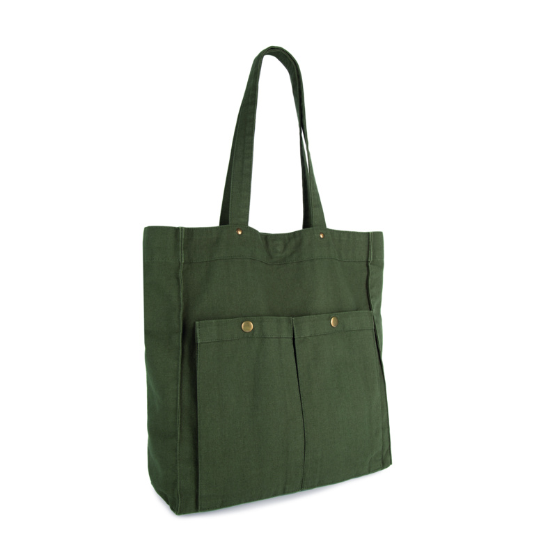 Kimood Washed Cotton Bag with Pockets Thumbnail
