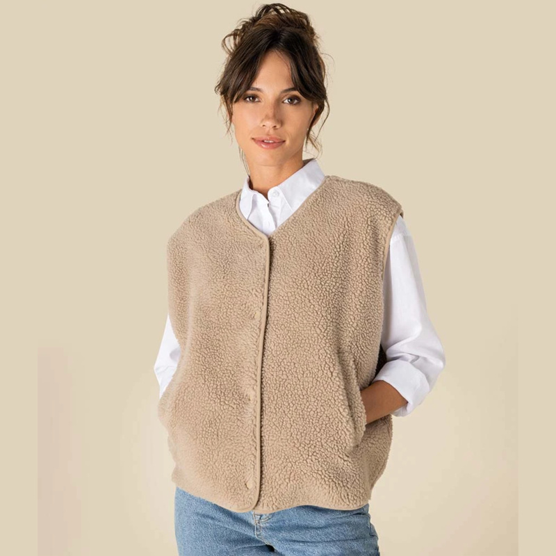 Spasso Ladies Sherpa bodywarmer Thumbnail