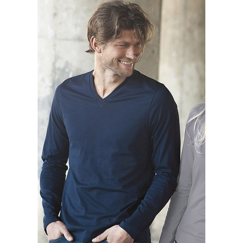 Men's long-sleeved V-neck T-shirt Thumbnail