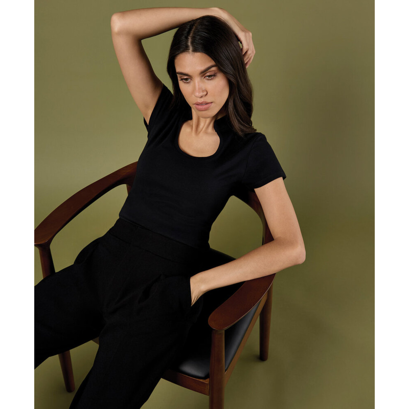 Women's corporate top keyhole neck (regular fit) Thumbnail