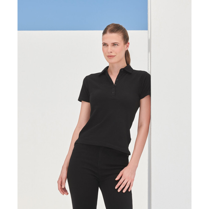 Women's short sleeve stretch polo Thumbnail