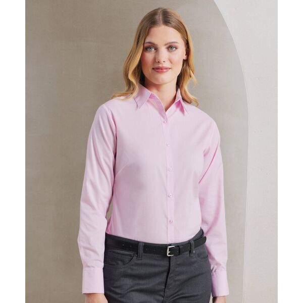Women's poplin long sleeve blouse Thumbnail