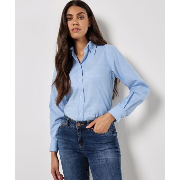Women's workplace Oxford blouse long-sleeved (tailored fit) Thumbnail