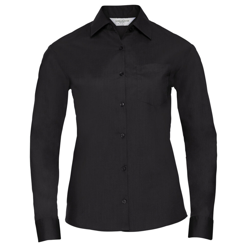 Women's long sleeve polycotton easycare poplin shirt Thumbnail
