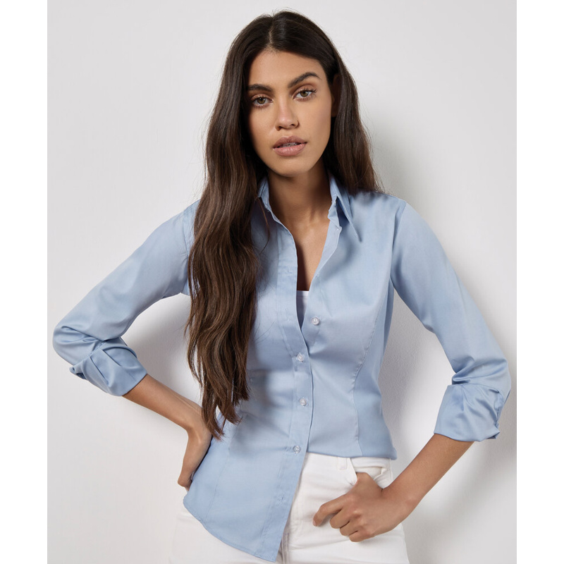 Women's corporate Oxford blouse long-sleeved (tailored fit) Thumbnail