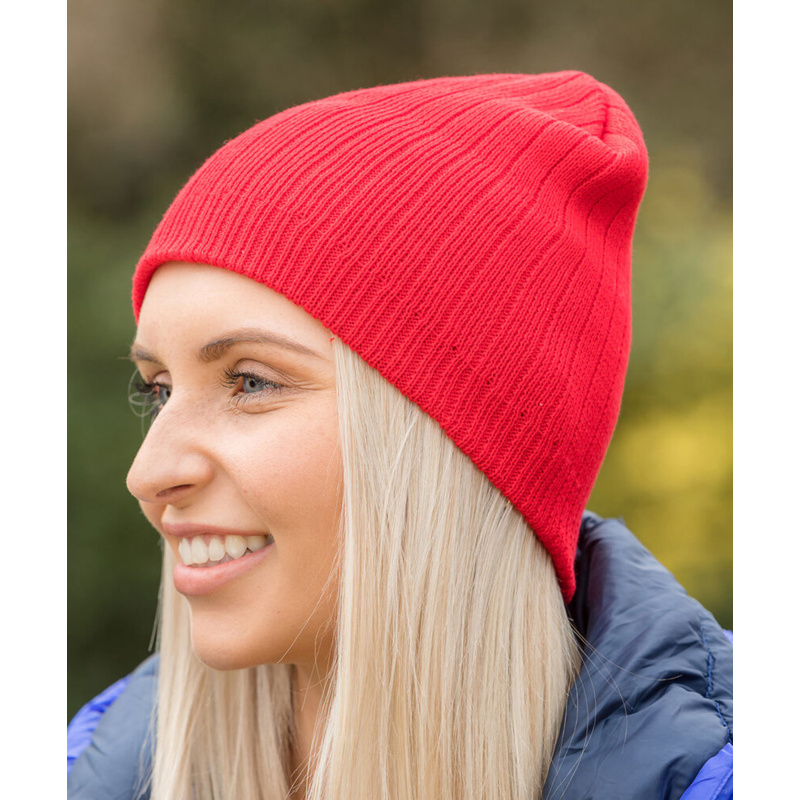 Cotton knitted beanie hat Thumbnail