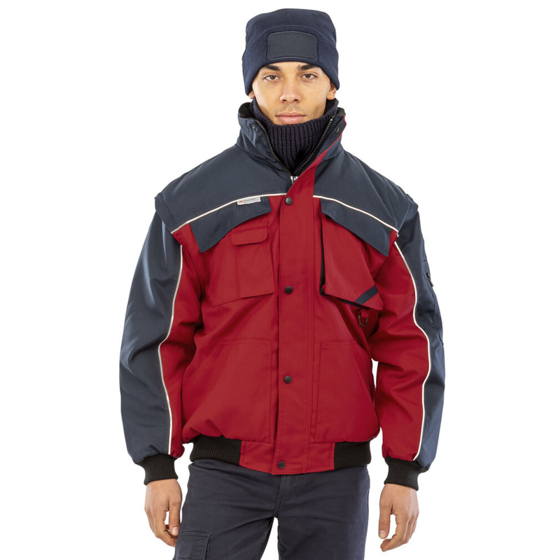 Work-Guard zip sleeve heavy-duty pilot jacket Thumbnail