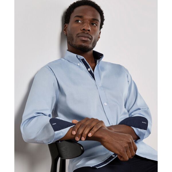 Contrast premium Oxford shirt (button-down collar) long-sleeved (tailored fit) Thumbnail