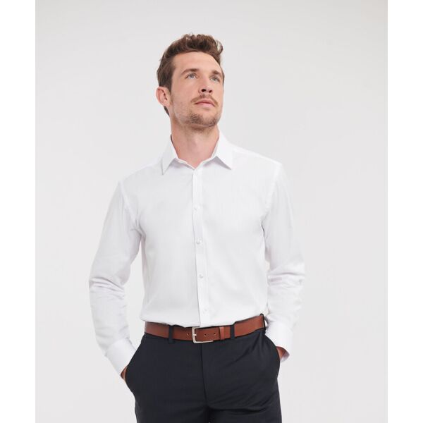 Long sleeve herringbone shirt Thumbnail