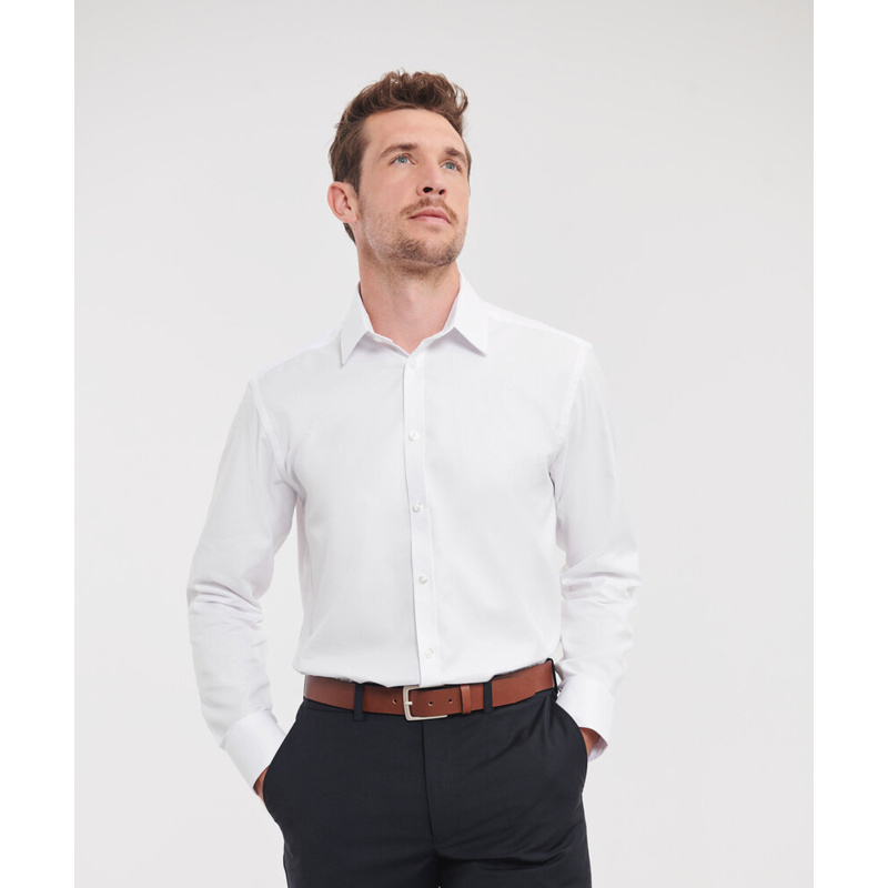 Long sleeve herringbone shirt Thumbnail