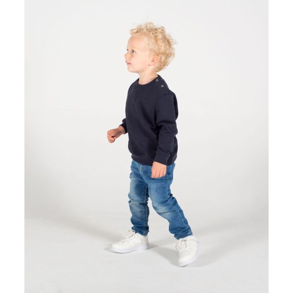 Crew neck sweatshirt with shoulder poppers Thumbnail