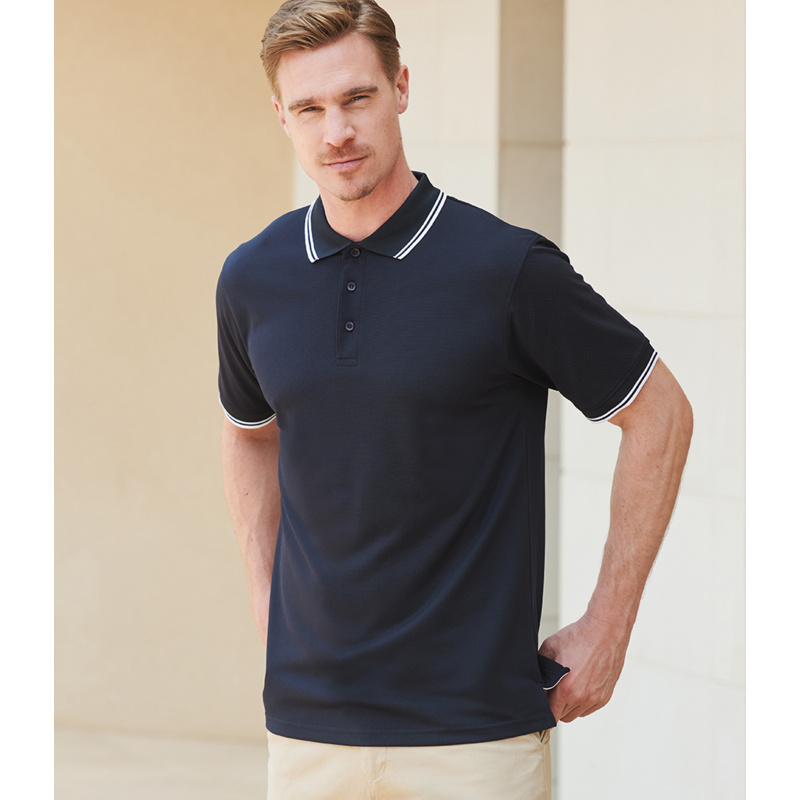 Henbury Coolplus® Tipped Polo Shirt Thumbnail