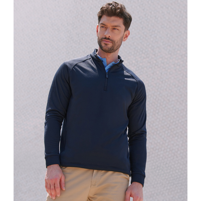 Henbury Zip Neck Wicking Top Thumbnail
