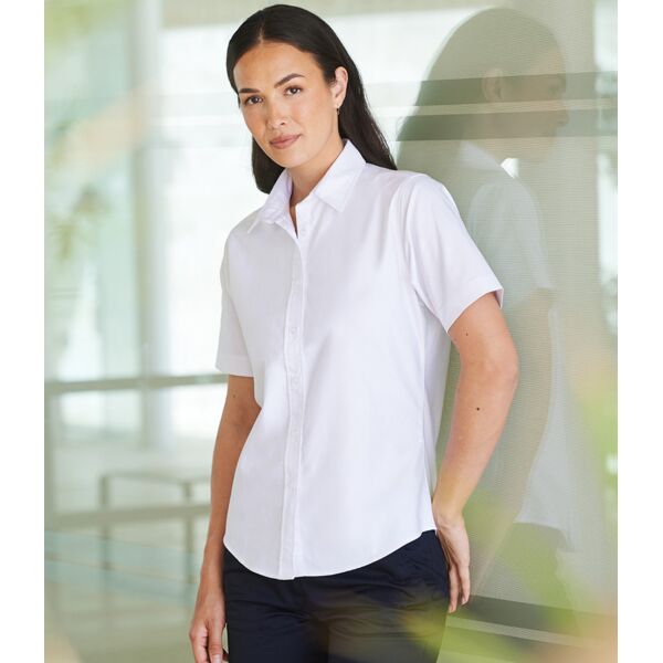 Henbury Ladies Short Sleeve Classic Oxford Shirt Thumbnail