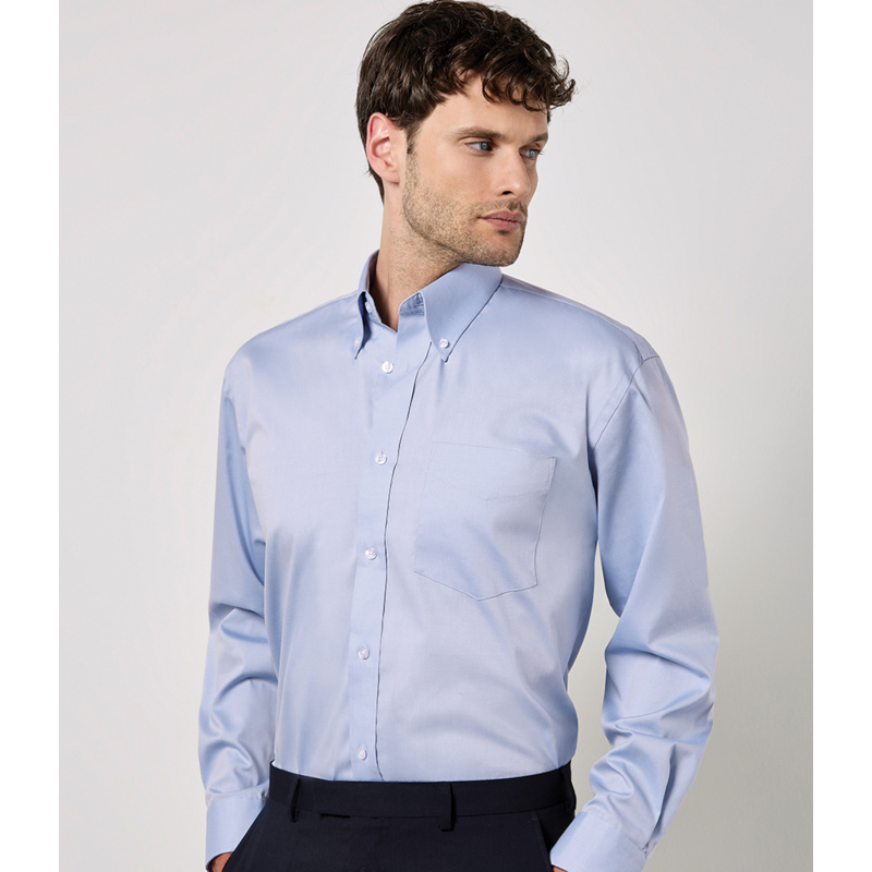 Kustom Kit Premium Long Sleeve Classic Fit Oxford Shirt Thumbnail