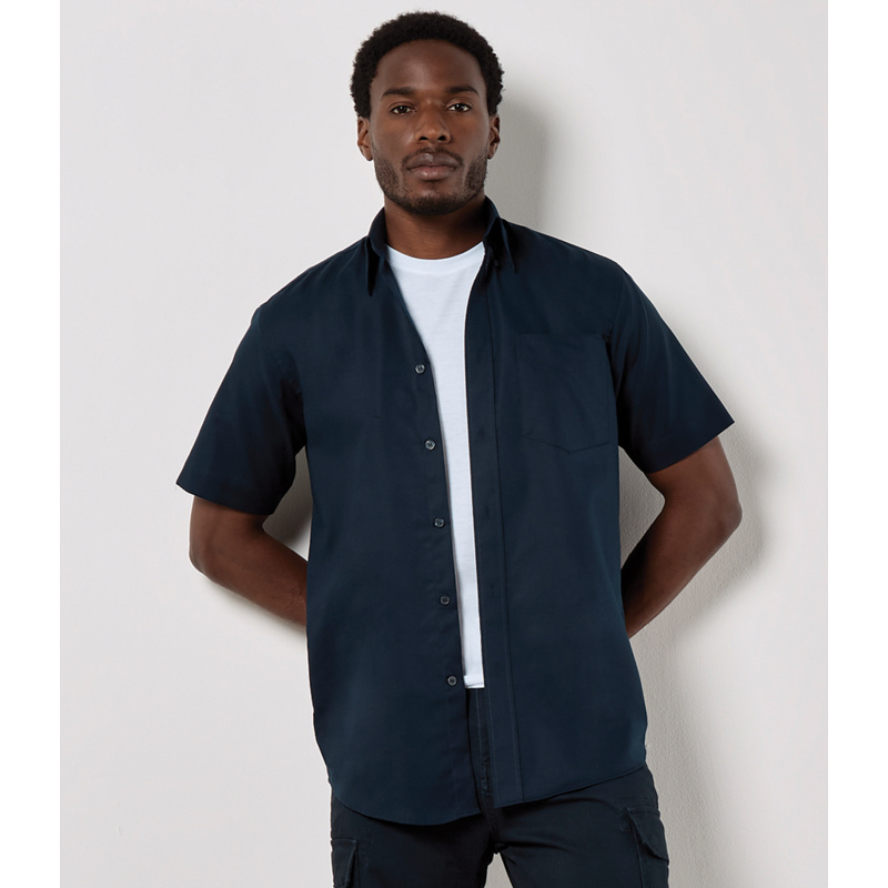 Kustom Kit Short Sleeve Classic Fit Workwear Oxford Shirt Thumbnail